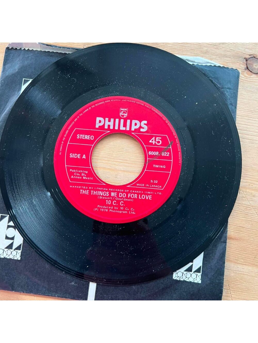 10 C.C. - The Things we do for Love/Hot to Trot 45rpm VG+ R90